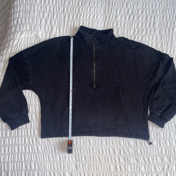 🌟 AllFenix Black Half Zip Drawstring Pullover Size Large | Athleisure Hoodie - Picture 11 of 13